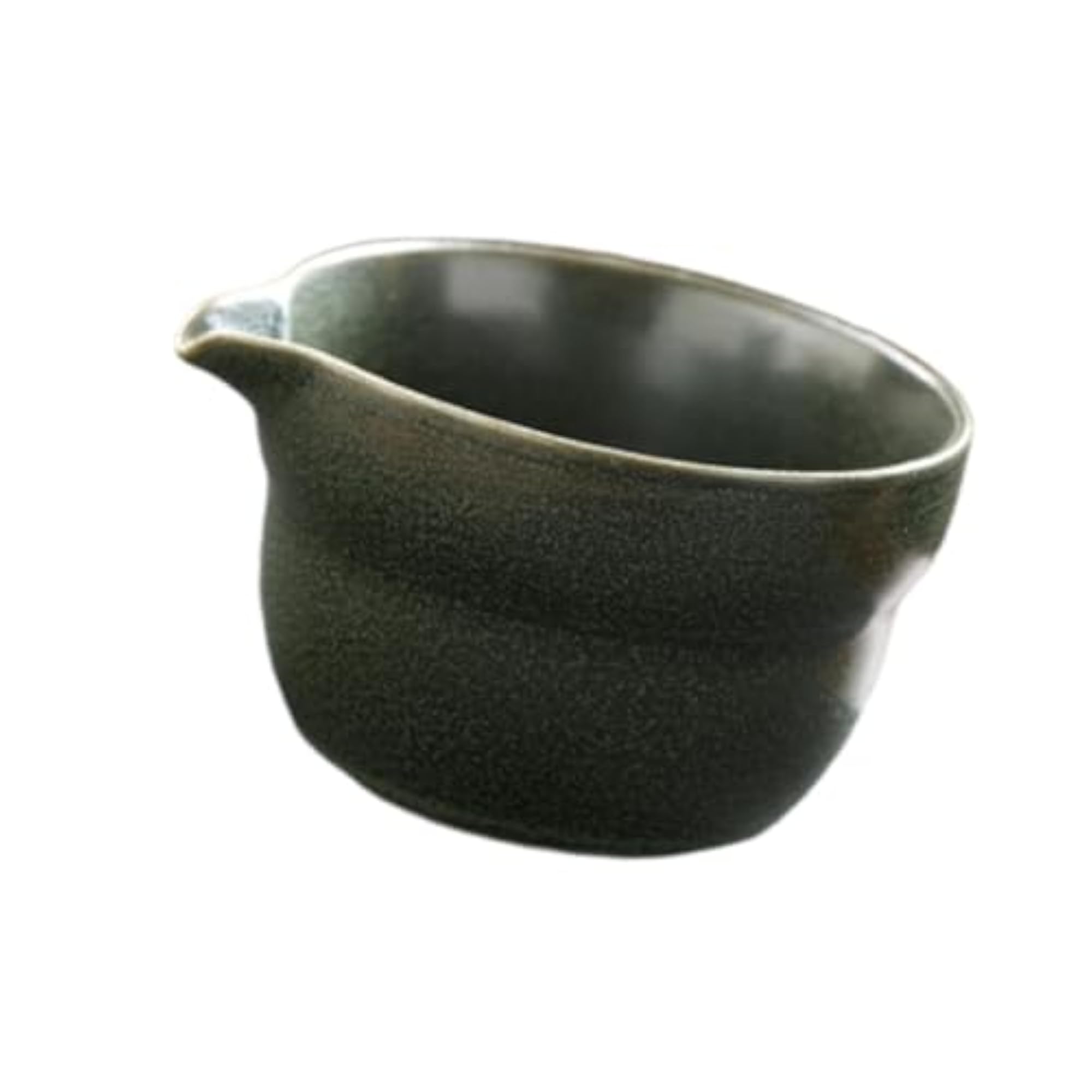Ceramic Tea Bowl with Pouring Spout, Multicolour Matcha Bowl